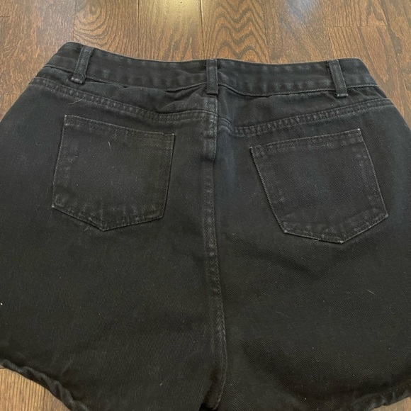Black Denim Shorts - Picture 3 of 4